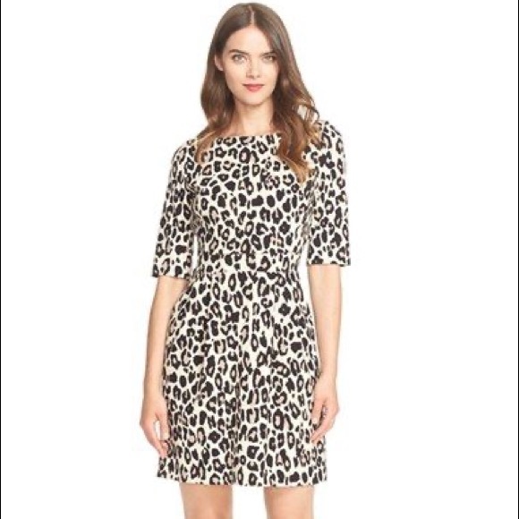 kate spade leopard ponte dress
